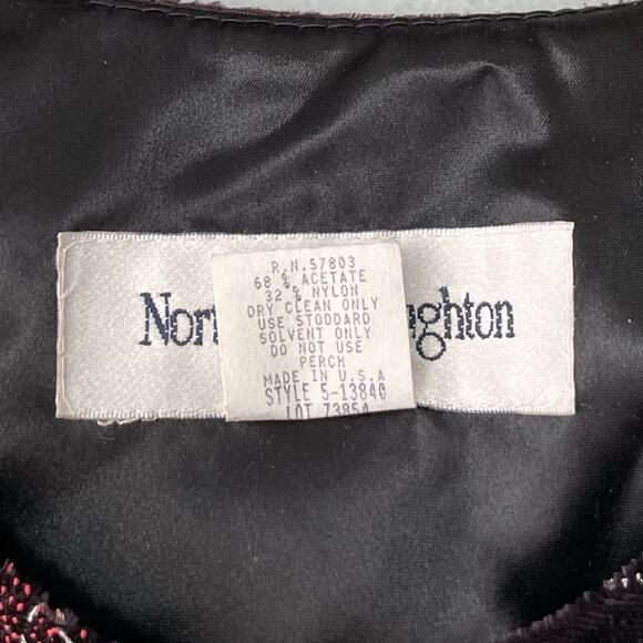 Vintage Black Velvet Jacket Size 12 Goth Floral Collarless Regency Whimsigoth - Picture 6 of 12